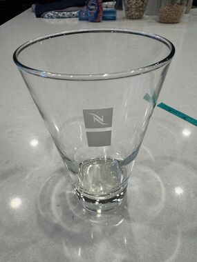 Nespresso Clear Glass Tumbler with Frosted Logo